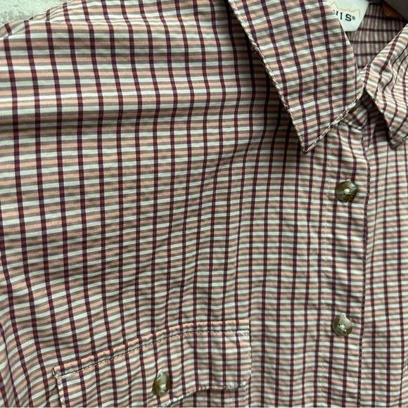 ORVIS checkered button down women’s size large pink - Picture 5 of 6